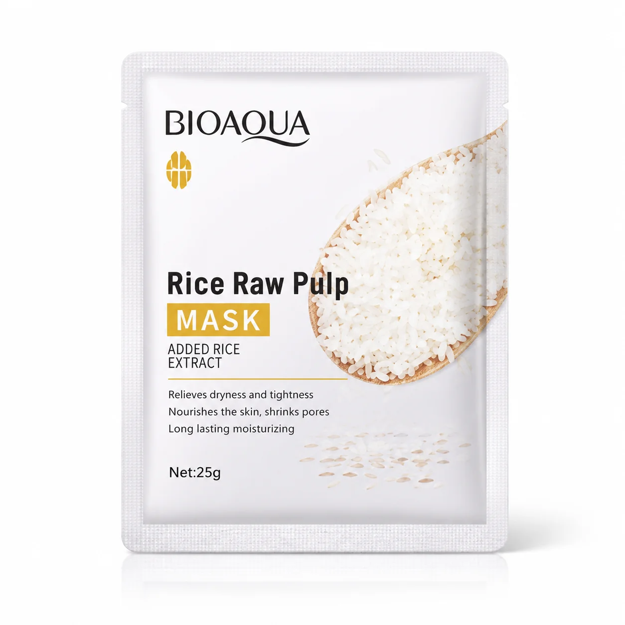 Bioaqua Rice Raw Pulp Facial Sheet Mask 25g