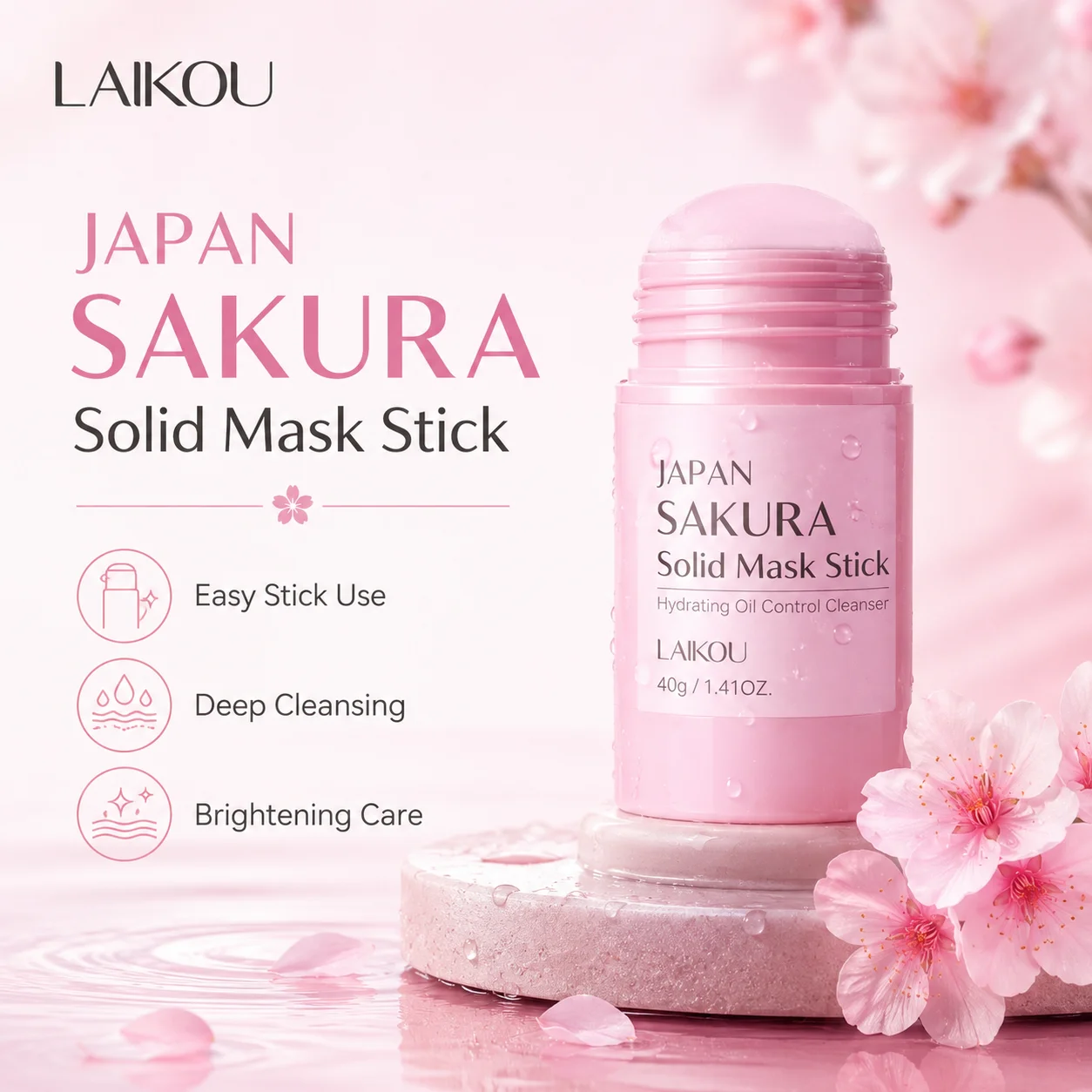 LAIKOU Japan Sakura Solid Mask Stick 40g - Image 2