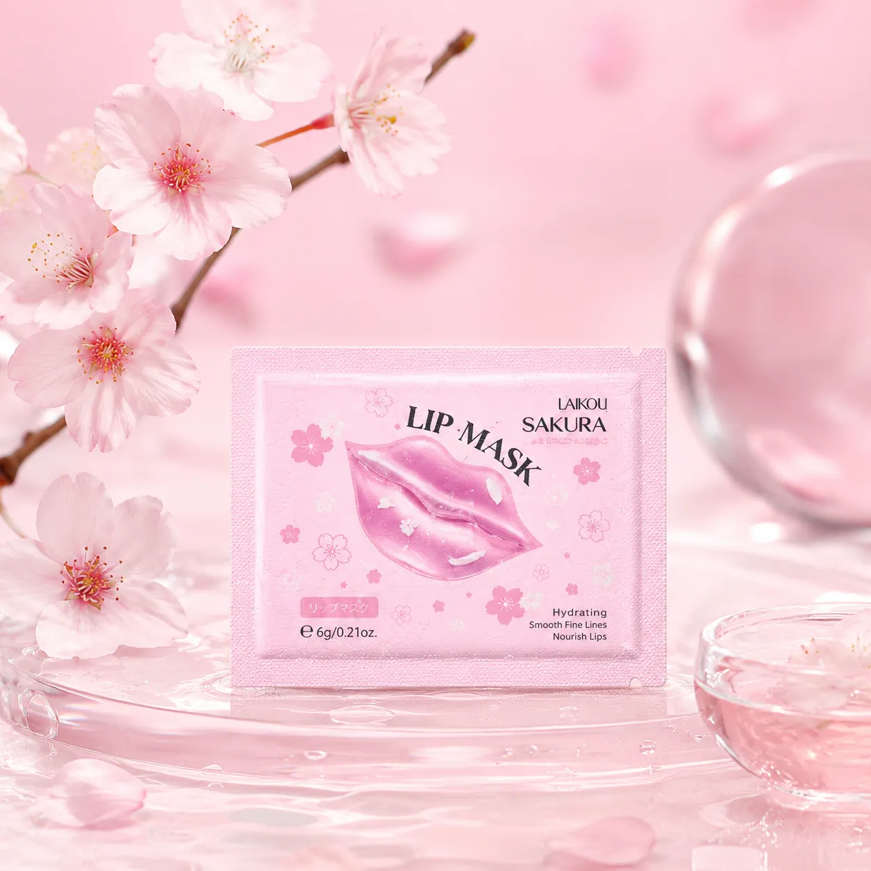 Laikou Japan Sakura Hydrating Lip Mask 6g (Smooth Lip Lines) - Image 3