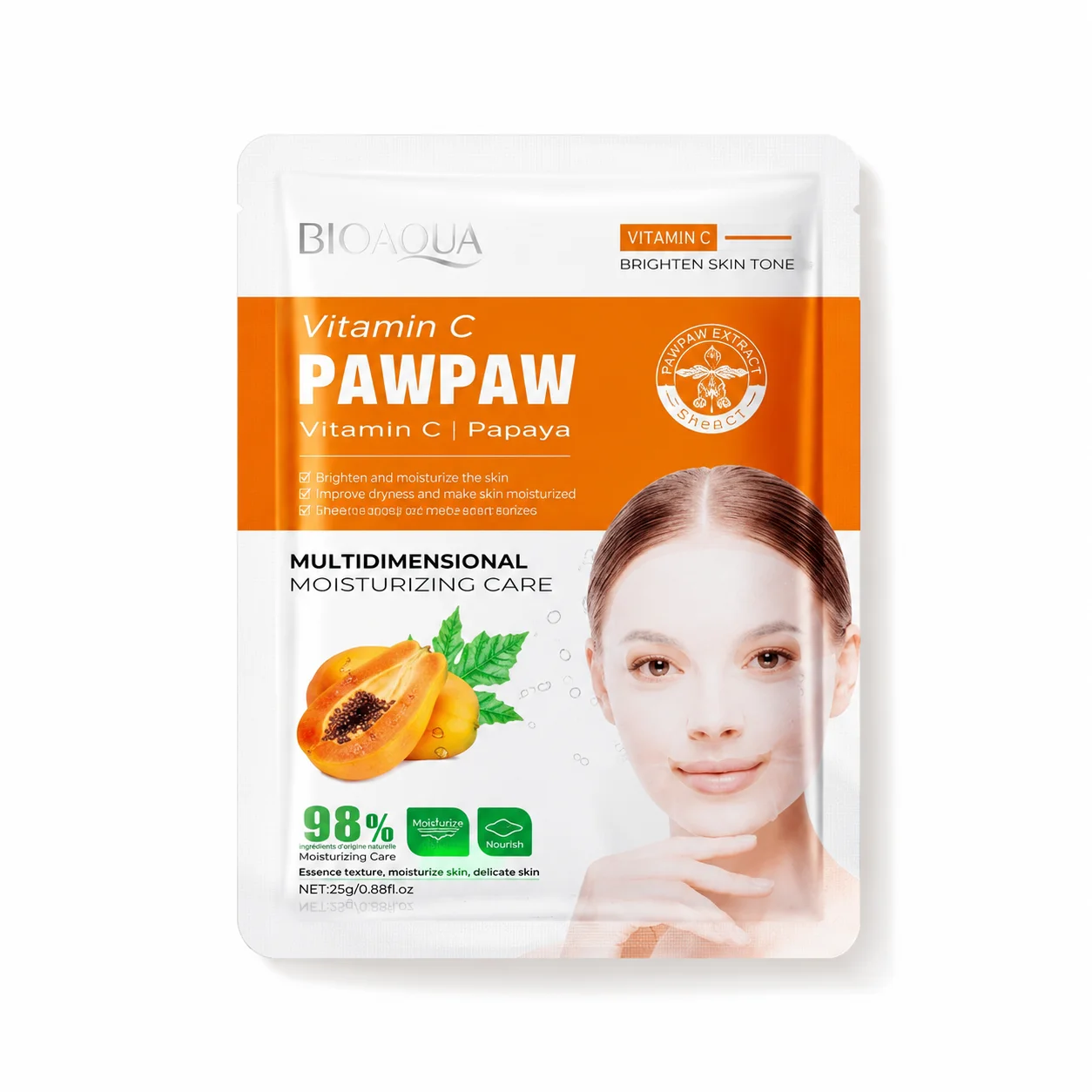 BIOAQUA Paw Paw Vitamin C Papaya Sheet Mask