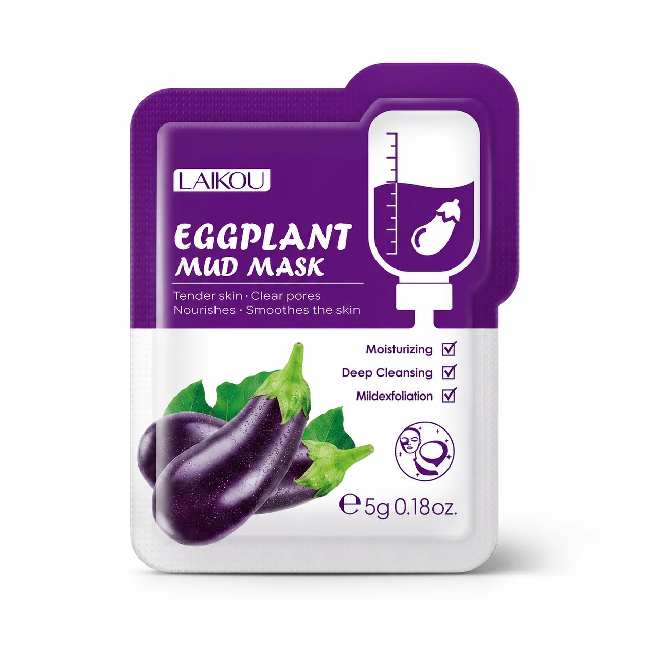 Laikou Eggplant Mud Mask 5g